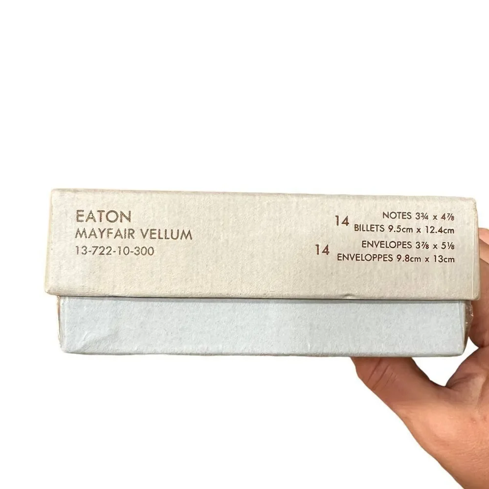 Vintage Mayfair Cream Vellum Notecards & Envelopes NIB